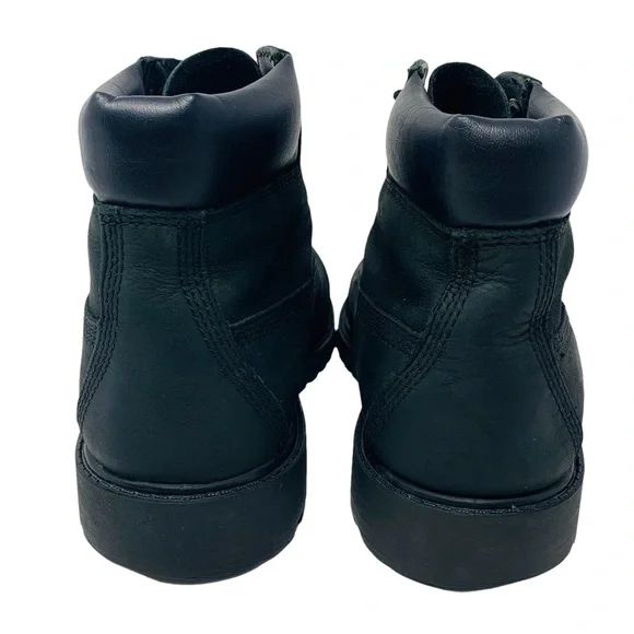 Boys Black Timberlands Size 3 - Picture 5 of 7
